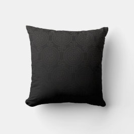 Orientalisk lång svart för livsymboljacquard | kudde