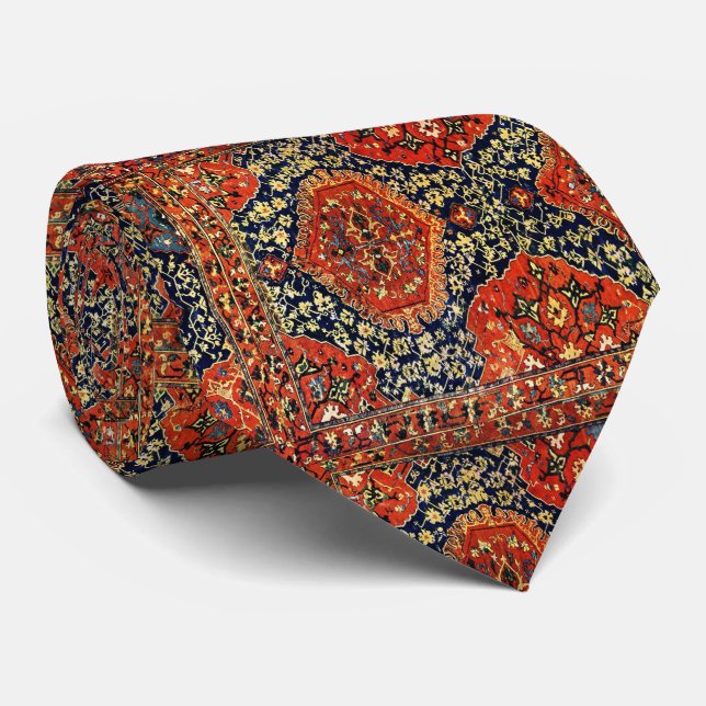 Orientalisk matta i blue&orange slips (Rullad)