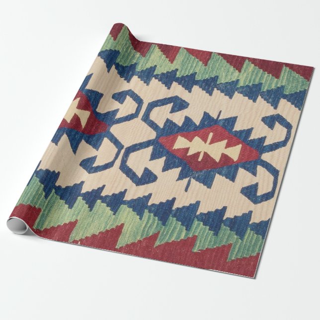 Orientalisk Matta Killim Presentpapper (Utrullad)