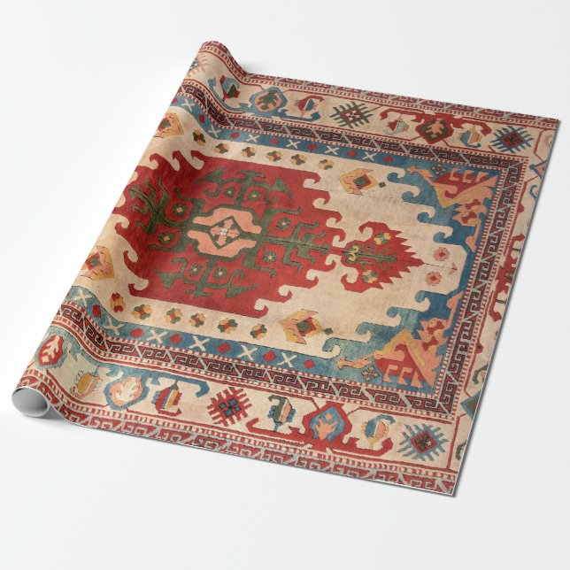 Orientalisk matta presentpapper (Utrullad)