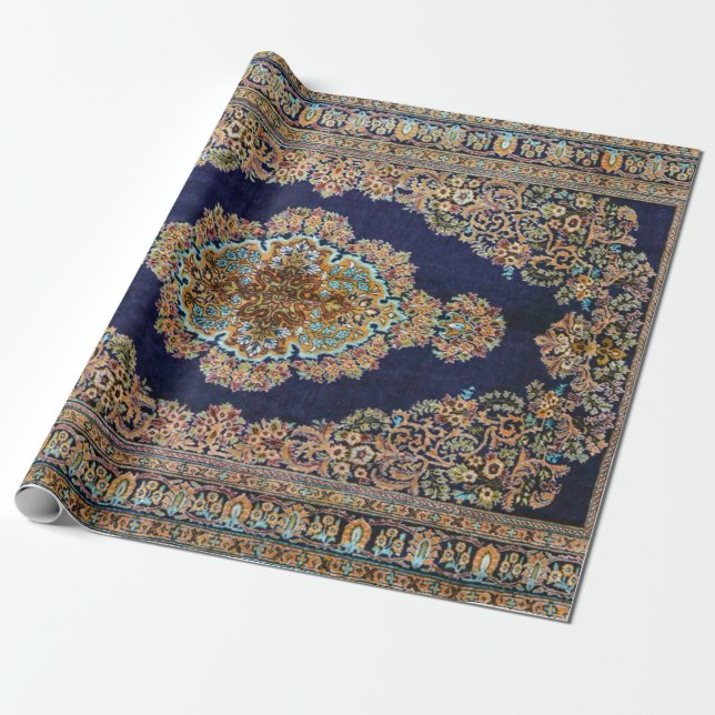 Orientalisk Matta Runtillverkning Killim Presentpapper (Utrullad)