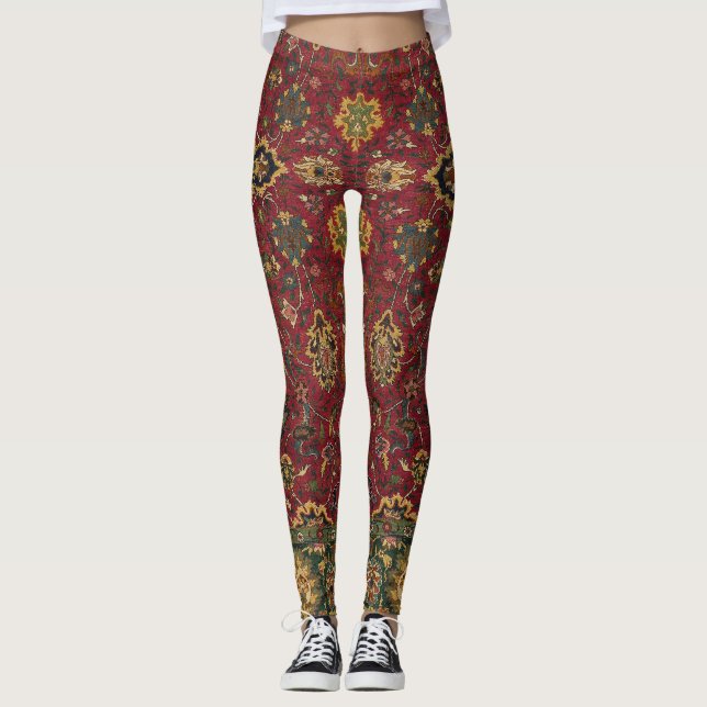 Orientalisk mattamönsterdamasker leggings (Framsida)