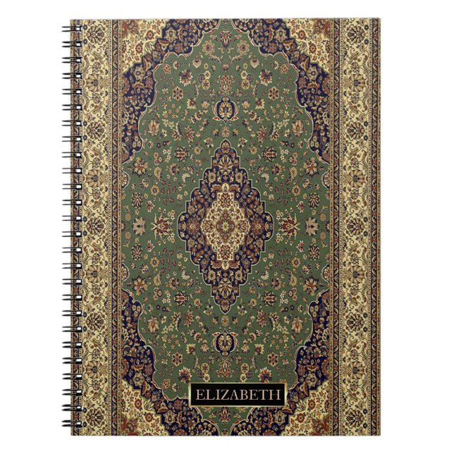 Orientalisk persisk turkisk matta, ram anteckningsbok (Framsidan)