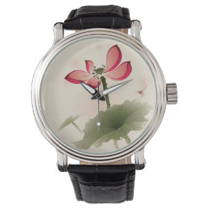 Orientalisk stillotusblomma armbandsur