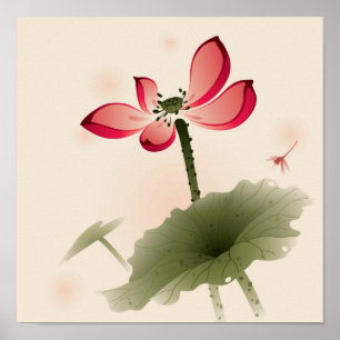Orientalisk stillotusblomma poster