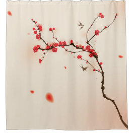 Orientalisk stilmålning, plommonblommar i vår 3