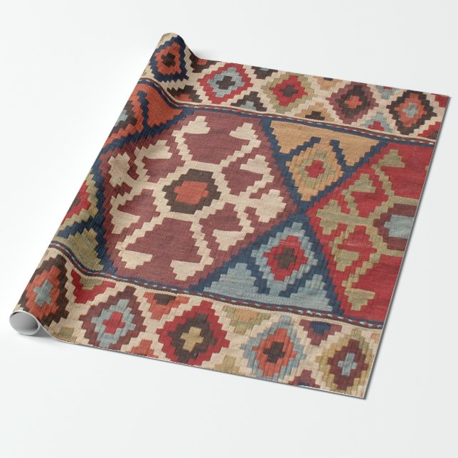 Orientalisk Turkisk Matta Presentpapper (Utrullad)