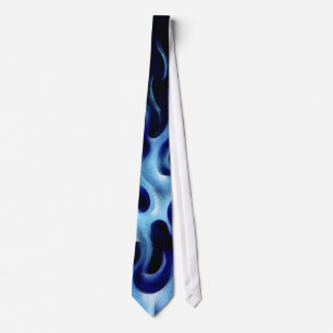 Orientaliska blått flammar tien slips