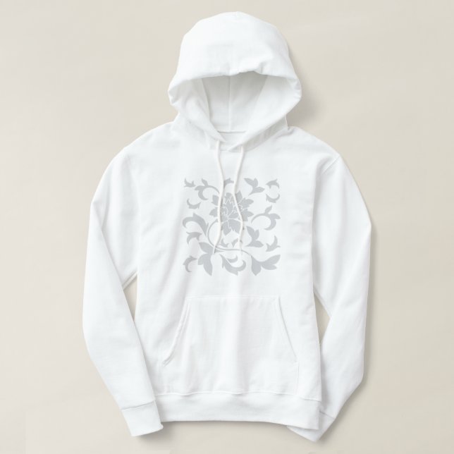 Orientaliska Blomma-Grått Munkjacka (Design framsida)