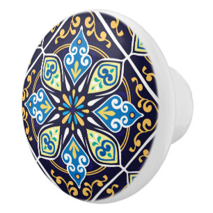 💙 orientaliska plattor, Azulejos Ceramic Knob Knopp