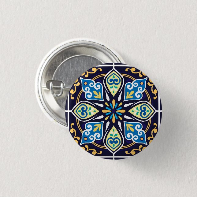 Orientaliska plattor, Azulejos   Knapp (Framsida & baksida)