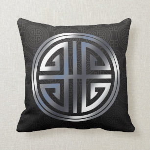 Orientaliskt dekorativt långt silver för kudde