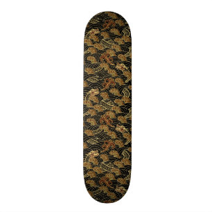 Orientaliskt havsdrakemönster old school skateboard bräda 21,6 cm