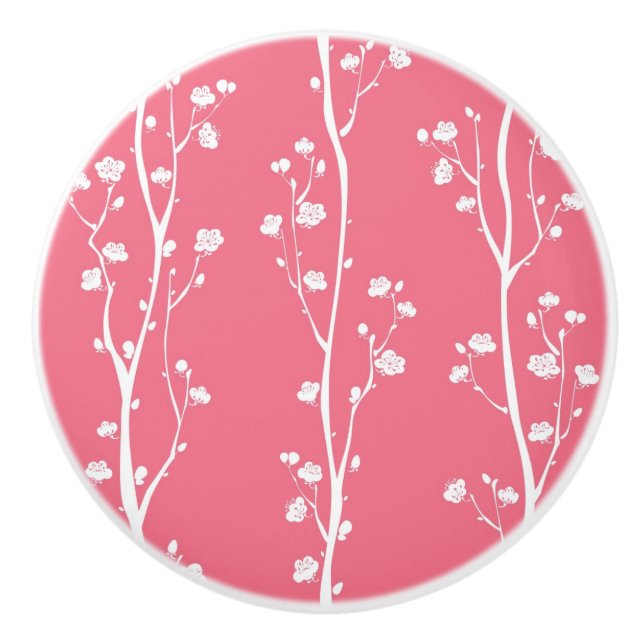 Orientaliskt plommonblommarmönster knopp (Framsidan)