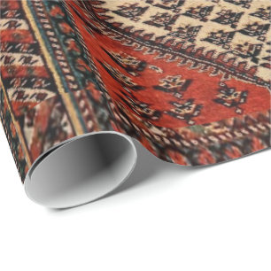 Orientaliskt rött springermönster presentpapper