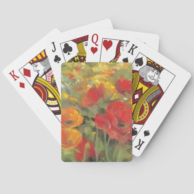 Orientaliskt vallmofält casinokort (Baksidan)