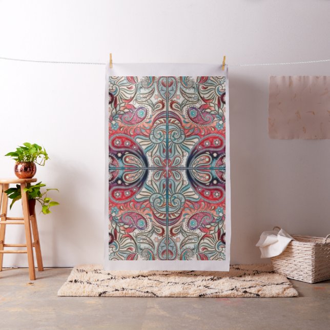 Orientaliskt vattenfärgmönster II + dina idéer Tyg (In Situ)