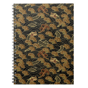 Orientalsjön Mönster Anteckningsbok Med Spiral