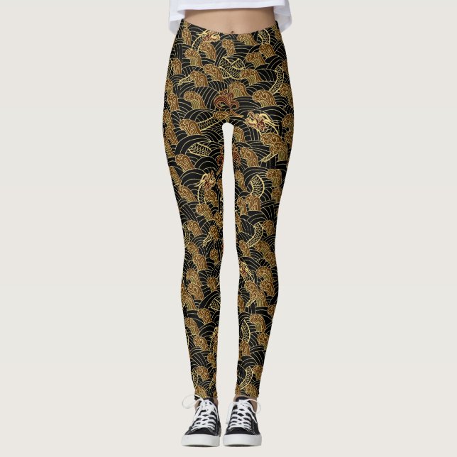 Orientalsjön Mönster Leggings (Framsida)