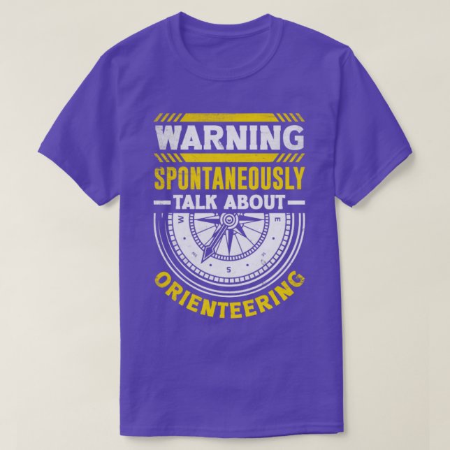Orienteer Springer som kör Orienteering Funny T Shirt (Design framsida)
