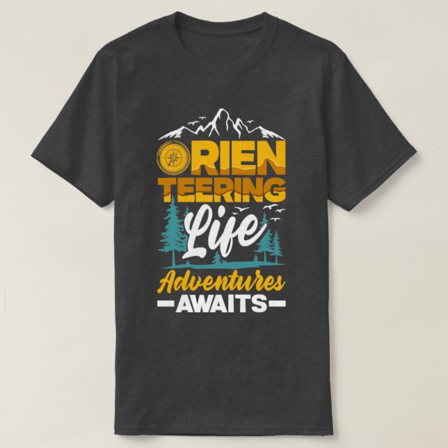 Orienteer Springer som kör orienteringstid T Shirt (Design framsida)