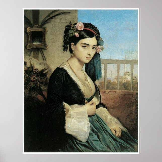 Orientens kvinnor, 1840 Charles Gleyre Poster (Framsidan)