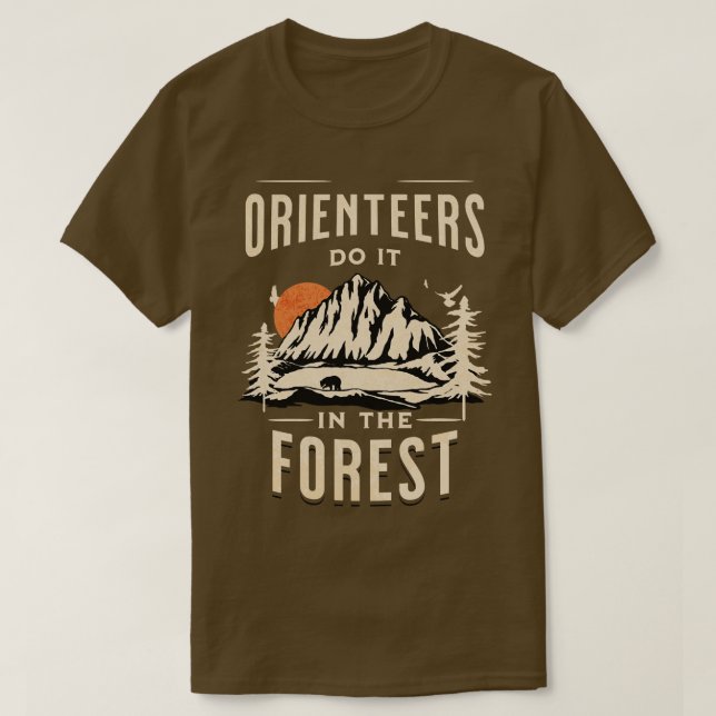 Orienter gör det i skogen t shirt (Design framsida)