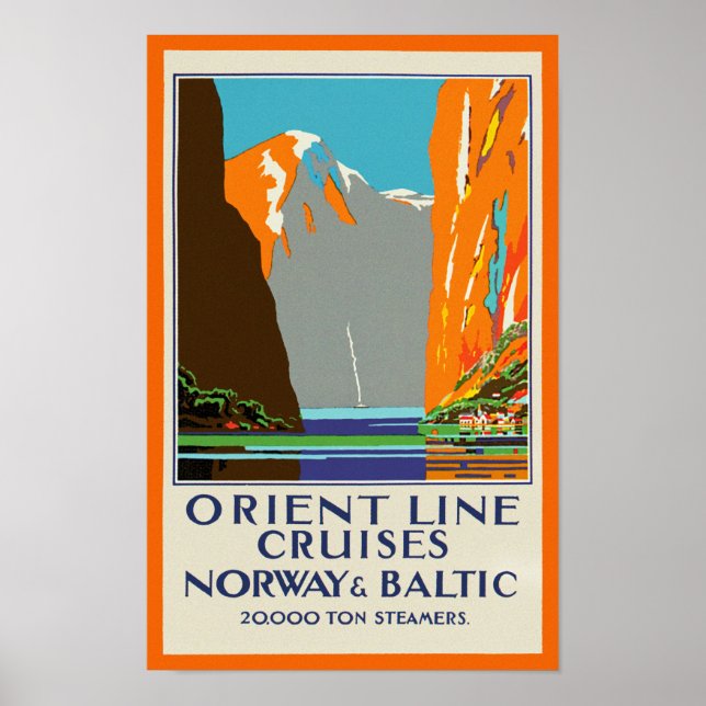 Orientera Line Cruises ~ Norge & Baltic Poster (Framsidan)