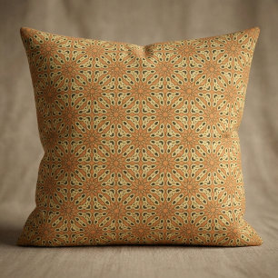 Orienterad Orange och Gult Geometric Mönster Tyg