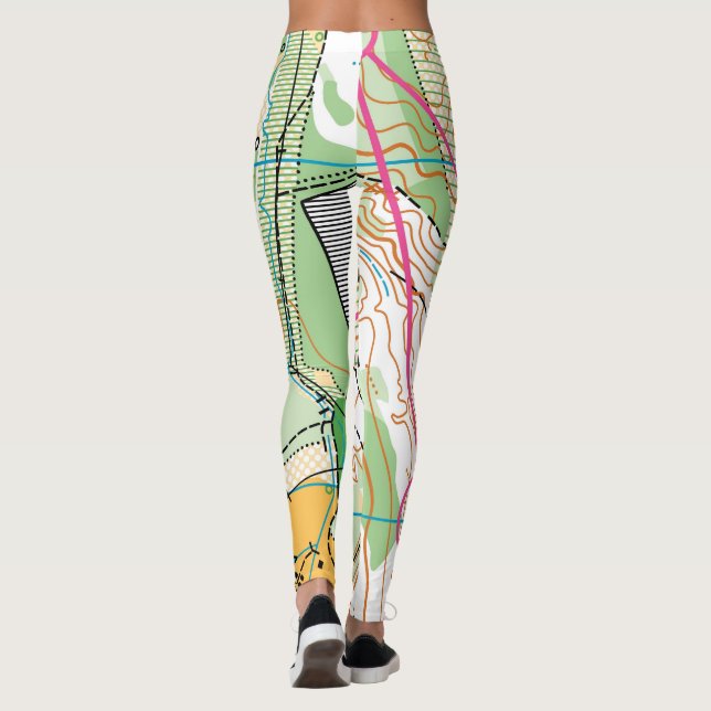Orienteringdamasker - karta leggings (Baksida)
