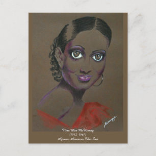 Orig konst/svart Filmstar Nina Mae McKinney vykort