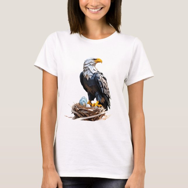 Origami American eagle shirt T Shirt (Framsida)
