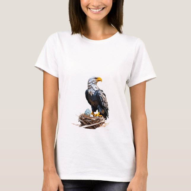 Origami amerikansk örn t-shirt (Framsida)