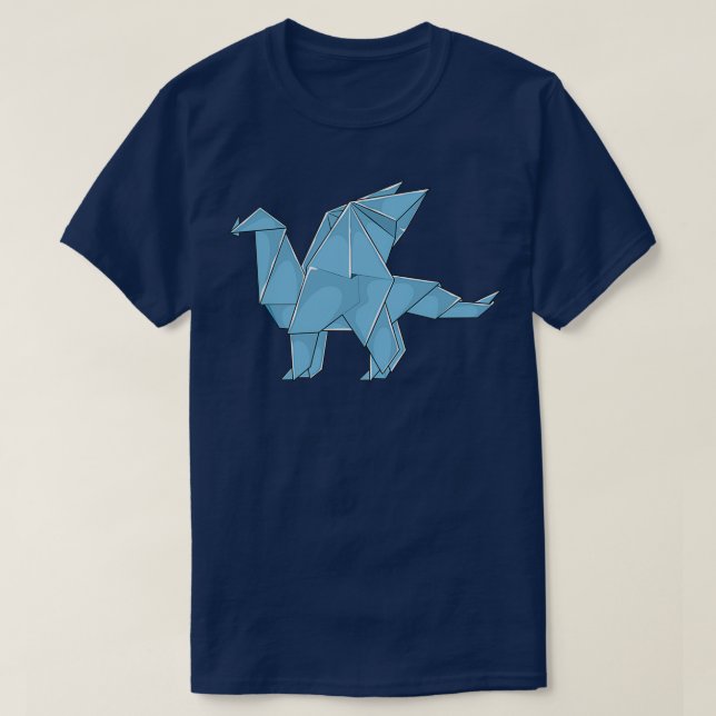 Origami Animal Shirt Manar Womens Dam Pappra Craf T Shirt (Design framsida)