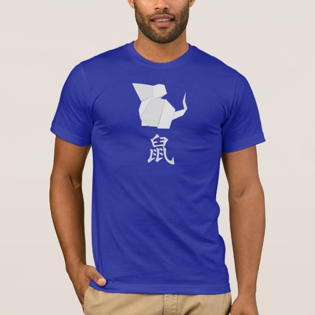 Origami år för råtta t shirt (Framsida)