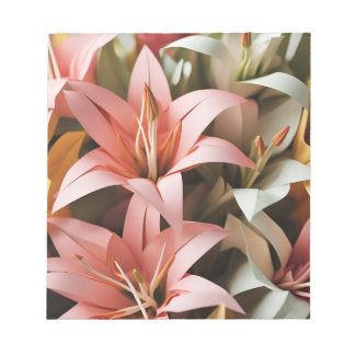 Origami Art Blooms of Elegance: Symphony of Lilies Anteckningsblock