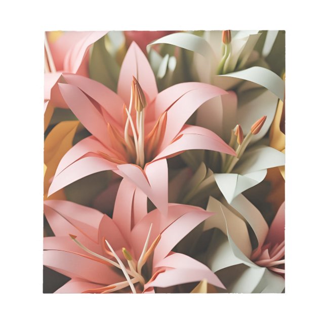 Origami Art Blooms of Elegance: Symphony of Lilies Anteckningsblock (Framsida)