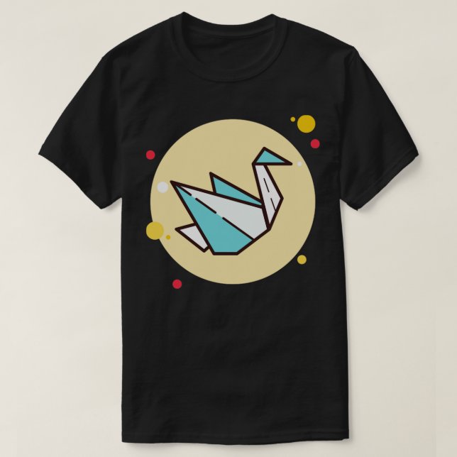Origami Art crane T Shirt (Design framsida)