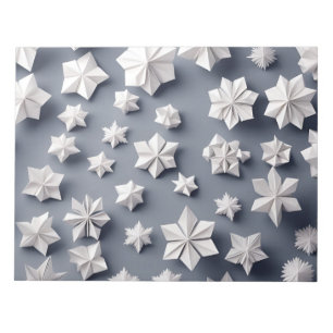 Origami Art - Fryst elegance: Dazzling Snöflingor Anteckningsblock