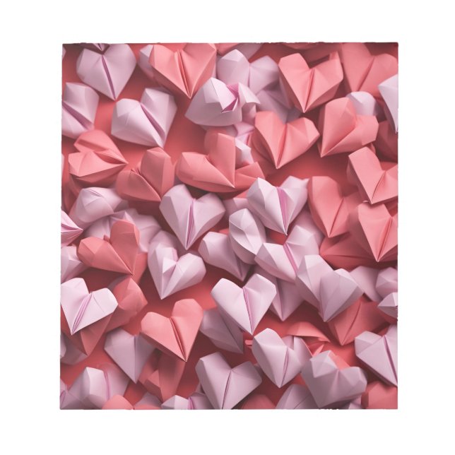 Origami Art - Hearts Galore Anteckningsblock (Framsida)