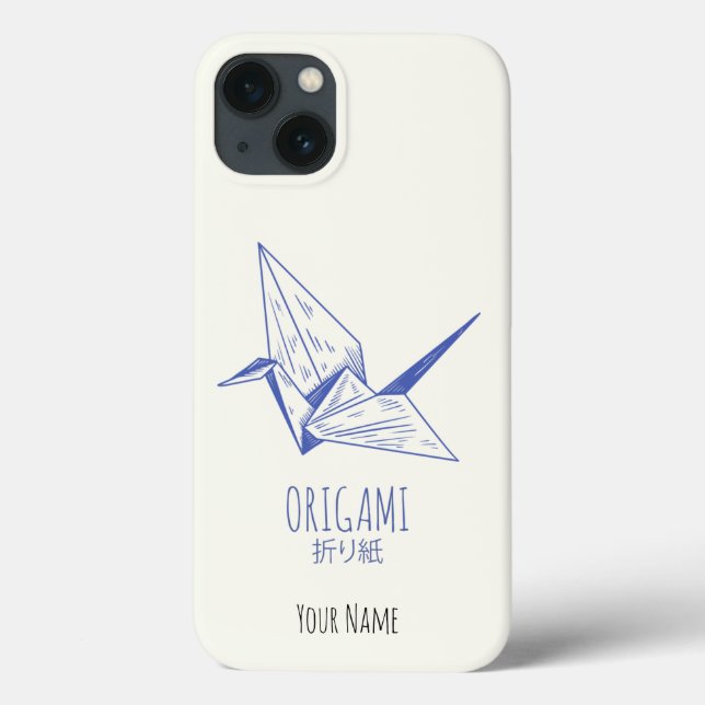 Origami Art Japansk Folding Art Retro Crane (Baksida)