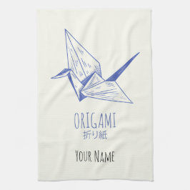 Origami Art Japansk Folding Art Retro Crane Kökshandduk