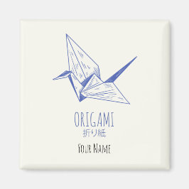 Origami Art Japansk Folding Art Retro Crane Magnet