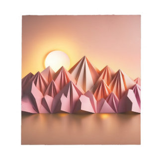 Origami Art - Majestiska berg som bannlysts i soln Anteckningsblock