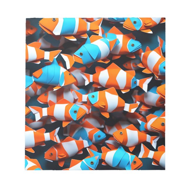 Origami Art - Nautical Harmony: Clownfish Ballet Anteckningsblock (Framsida)
