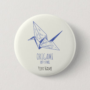Origami Art Traditionell kran Knapp