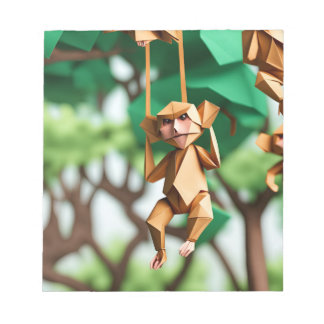 Origami Art - Whimsical MisChief: Playful Monkey Anteckningsblock