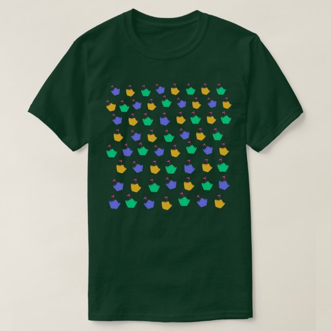 origami-båt t shirt (Design framsida)