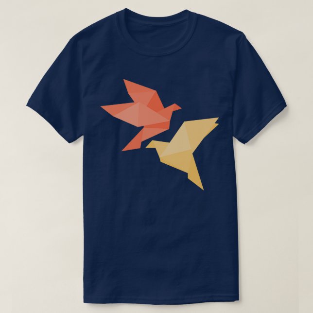 Origami Bird 20 T Shirt (Design framsida)