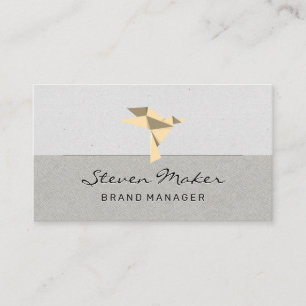 Origami Bird Icon Visitkort